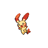 Shiny Plusle as it appears in Scarlet & Violet