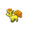 Shiny Vulpix as it appears in Scarlet & Violet