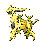 Shiny Arceus as it appears in Scarlet & Violet