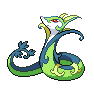 Shiny Serperior as it appears in Scarlet & Violet