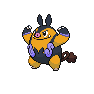 Shiny Pignite as it appears in Scarlet & Violet