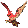 Shiny Talonflame as it appears in Sword & Shield