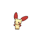 Shiny Plusle as it appears in X & Y