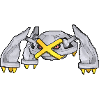 Shiny Metagross as it appears in X & Y