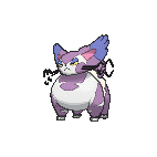 Shiny Purugly as it appears in X & Y