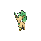 Shiny Leafeon as it appears in X & Y