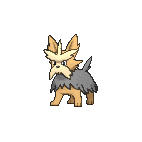 Shiny Herdier as it appears in Omega Ruby & Alpha Sapphire