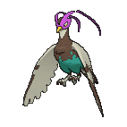 Shiny Unfezant as it appears in X & Y