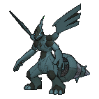 Shiny Zekrom as it appears in X & Y