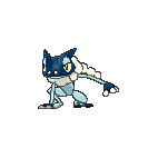 Shiny Frogadier as it appears in X & Y