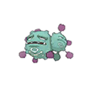 Shiny Weezing as it appears in Ultra Sun & Ultra Moon