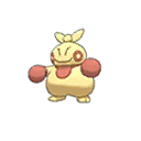 Shiny Makuhita as it appears in Sun & Moon