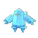 Shiny Regice as it appears in Sun & Moon