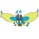 Shiny Mothim as it appears in Ultra Sun & Ultra Moon