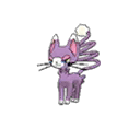 Shiny Glameow as it appears in Ultra Sun & Ultra Moon