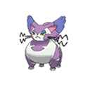 Shiny Purugly as it appears in Ultra Sun & Ultra Moon
