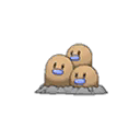 Shiny Dugtrio as it appears in Ultra Sun & Ultra Moon