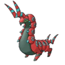 Shiny Scolipede as it appears in Sun & Moon