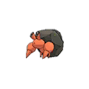 Shiny Dwebble as it appears in Sun & Moon