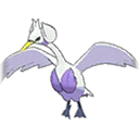 Shiny Swanna as it appears in Ultra Sun & Ultra Moon