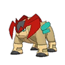 Shiny Terrakion as it appears in Ultra Sun & Ultra Moon