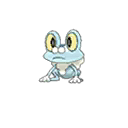 Shiny Froakie as it appears in Ultra Sun & Ultra Moon