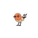 Shiny Fletchling as it appears in Ultra Sun & Ultra Moon