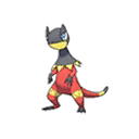 Shiny Heliolisk as it appears in Ultra Sun & Ultra Moon
