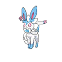 Shiny Sylveon as it appears in Ultra Sun & Ultra Moon