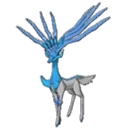 Shiny Xerneas as it appears in Ultra Sun & Ultra Moon