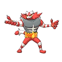 Shiny Incineroar as it appears in Ultra Sun & Ultra Moon
