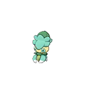 Shiny Fomantis as it appears in Ultra Sun & Ultra Moon