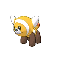 Shiny Stufful as it appears in Ultra Sun & Ultra Moon